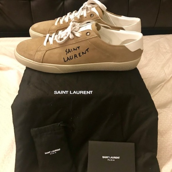 Saint Laurent Sl/06 Court Classic Suede TAN 43/10 - Picture 7 of 8
